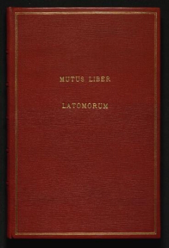Mutus Liber Latomorum